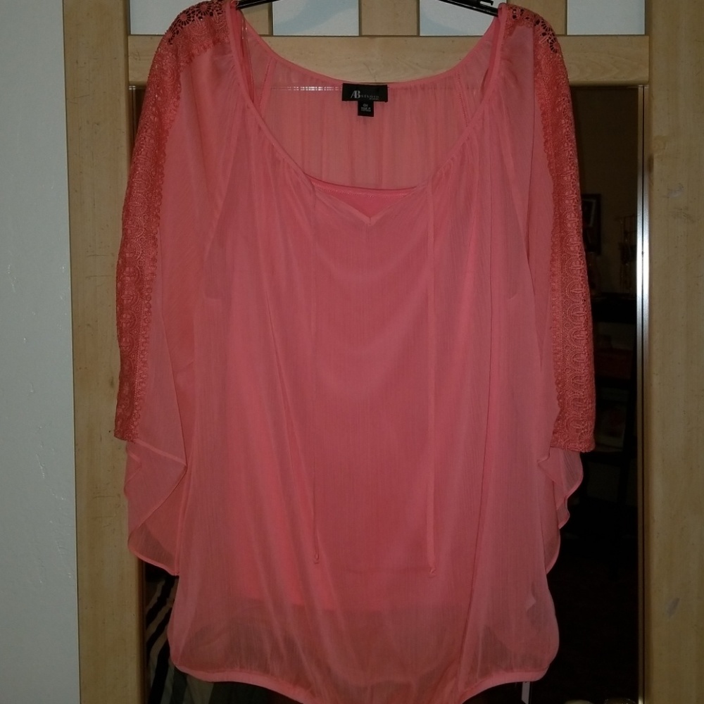 Coral blouse